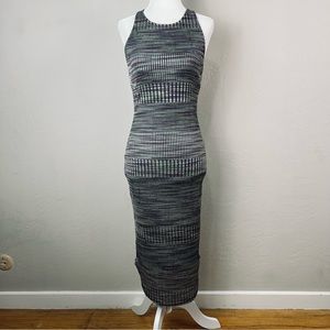 Urban Outfitters Ecote Ribbed Multicolor Racerback Bodycon Midi Dress
